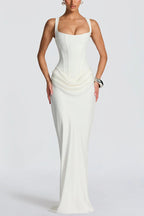 Leonor | Vestido maxi con escote cuadrado