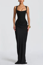 Leonor | Vestido maxi con escote cuadrado