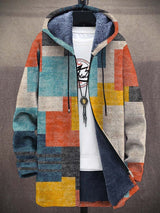 Estampado verde azulado y naranja
