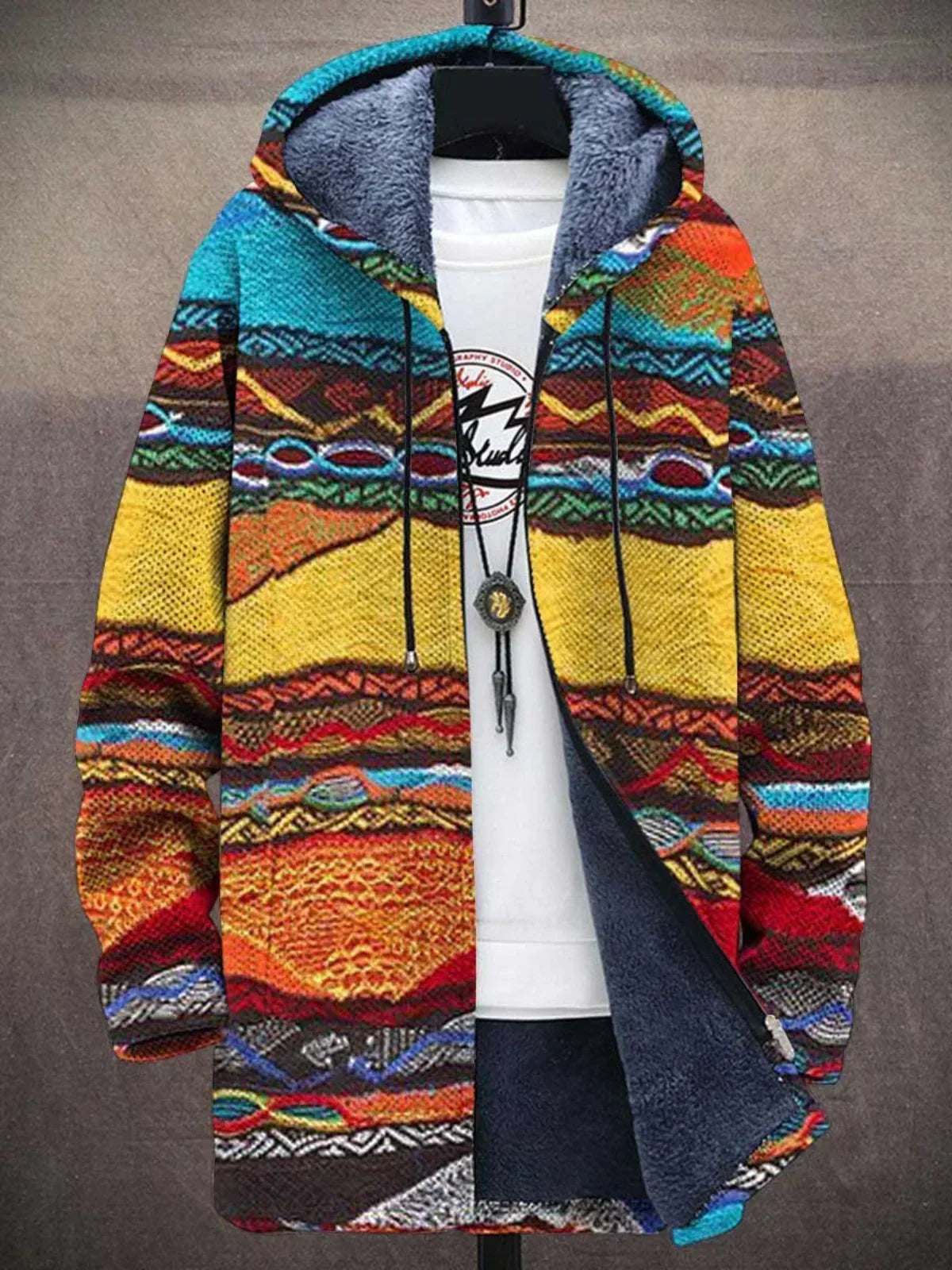 Delia | Cárdigan artístico con capucha