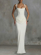 Leonor | Vestido maxi con escote cuadrado