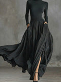 Raquel | Vestido maxi de cintura alta