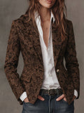 Antonia - Blazer de Jacquard con Estampado de Paisley