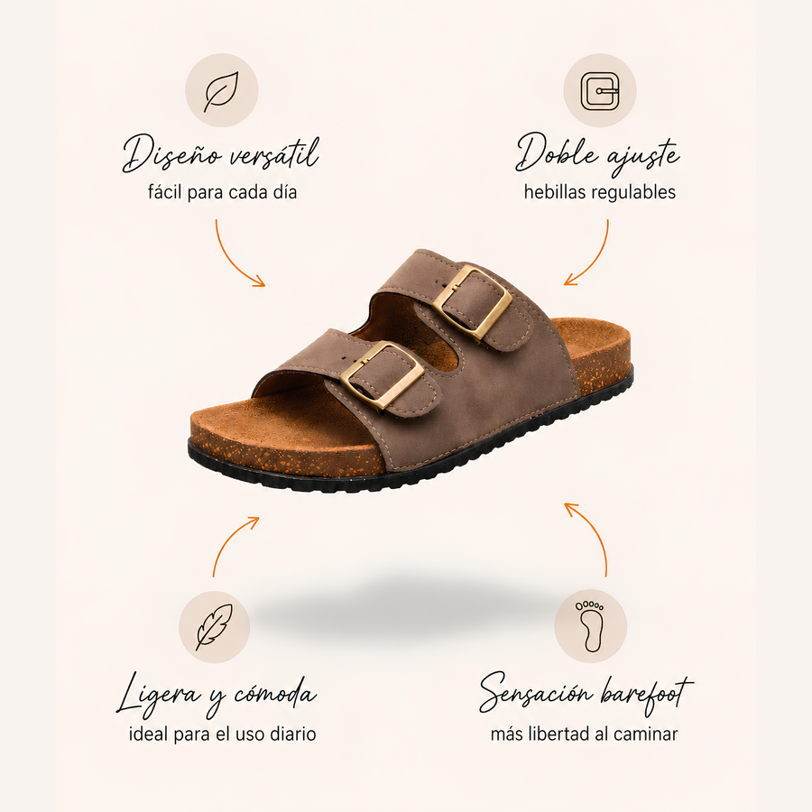 Mirello Brisa — Sandalias Clásicas de Doble Hebilla
