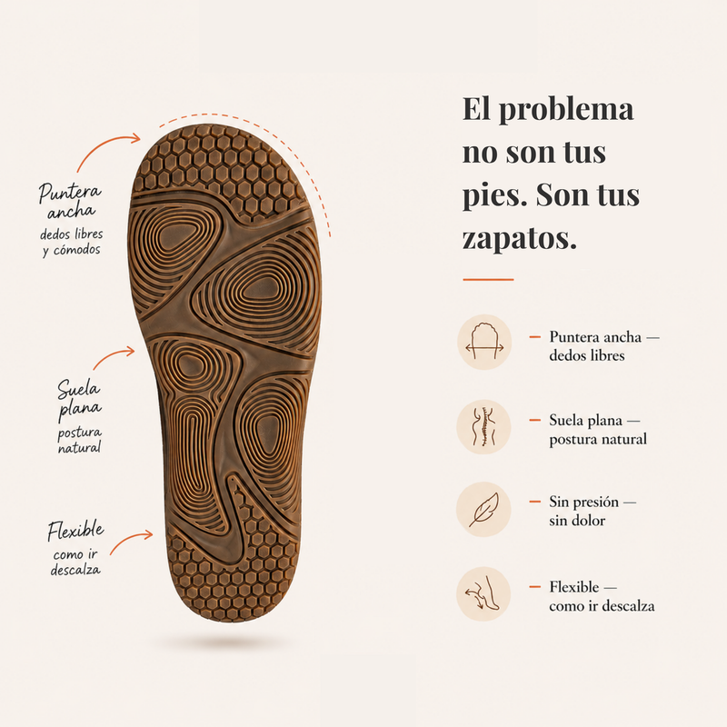 La mayoría de zapatos comprimen tus pies sin que lo notes.