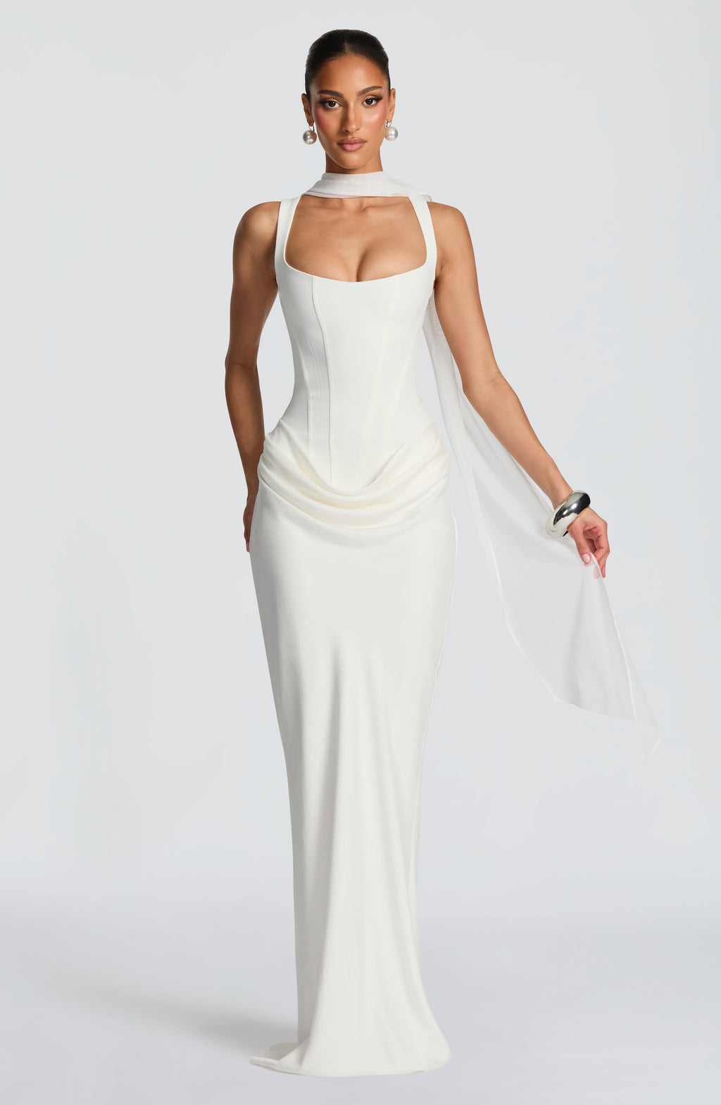 Leonor | Vestido maxi con escote cuadrado