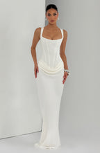 Leonor | Vestido maxi con escote cuadrado