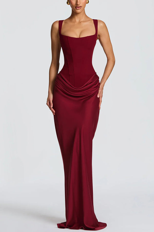 Leonor | Vestido maxi con escote cuadrado